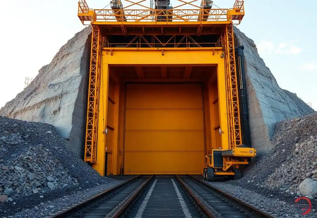 Equipamento de grande porte em operação industrial